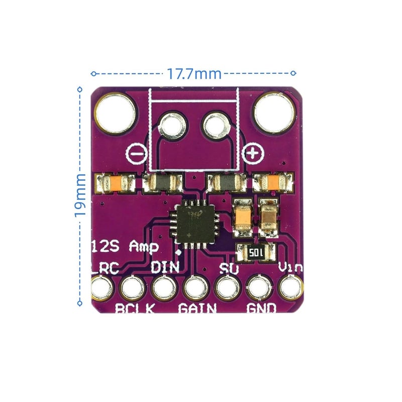 MTDELE 2Pcs MAX98357 I2S Audio 3W Class D Amplifier Module Dac Decoder Filterless Amplifier Audio Board Compatible with for Raspberry Pi Arduino and ESP32 - Image 2